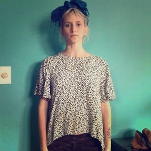 Black dot zara blouse